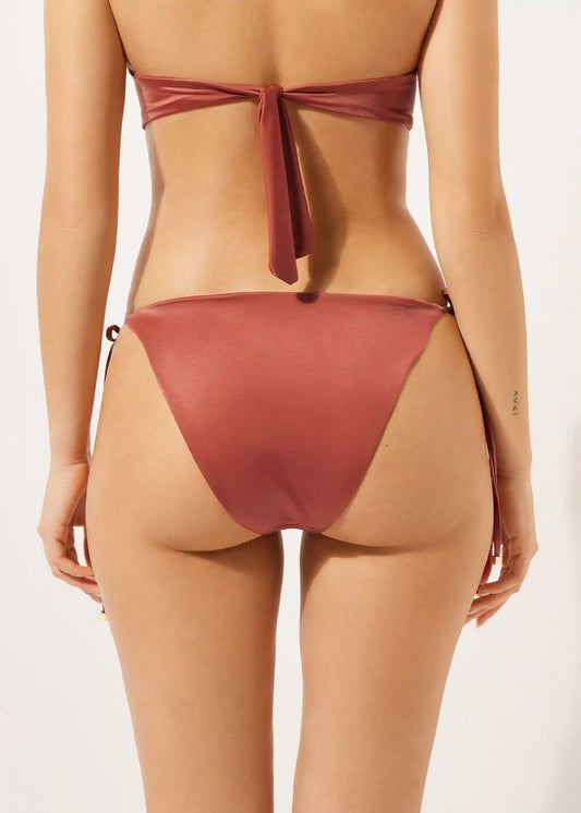 String Swimsuit Bottom Shiny Satin