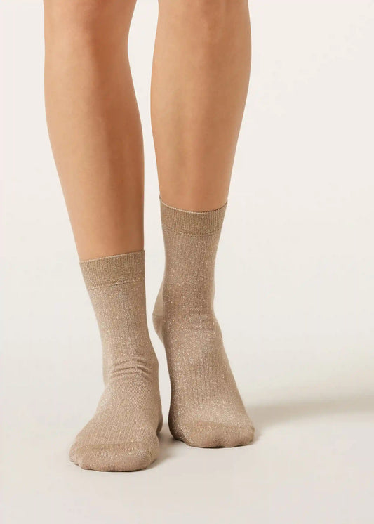 Ribbed Glitter Socks