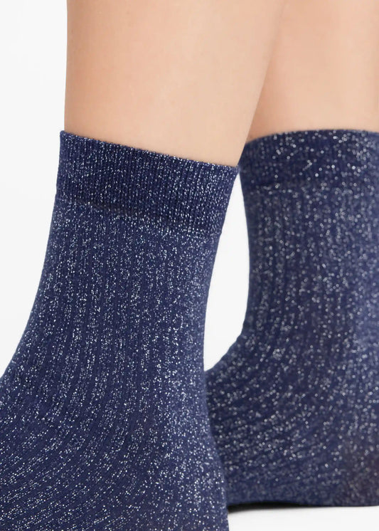Ribbed Glitter Socks