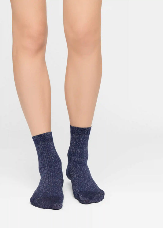 Ribbed Glitter Socks