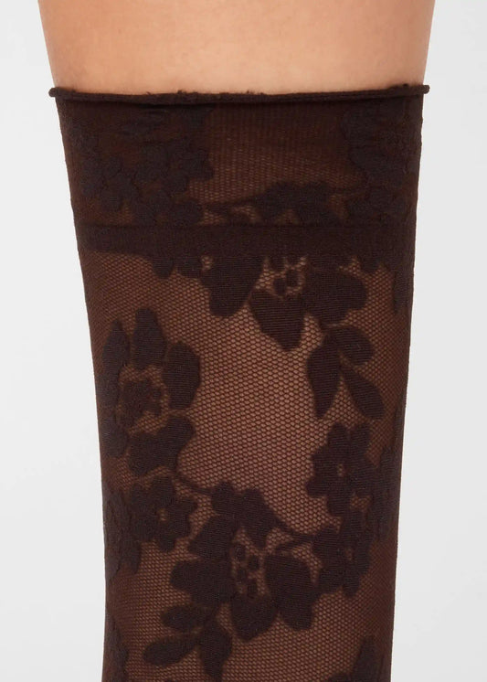 Sheer Floral Socks