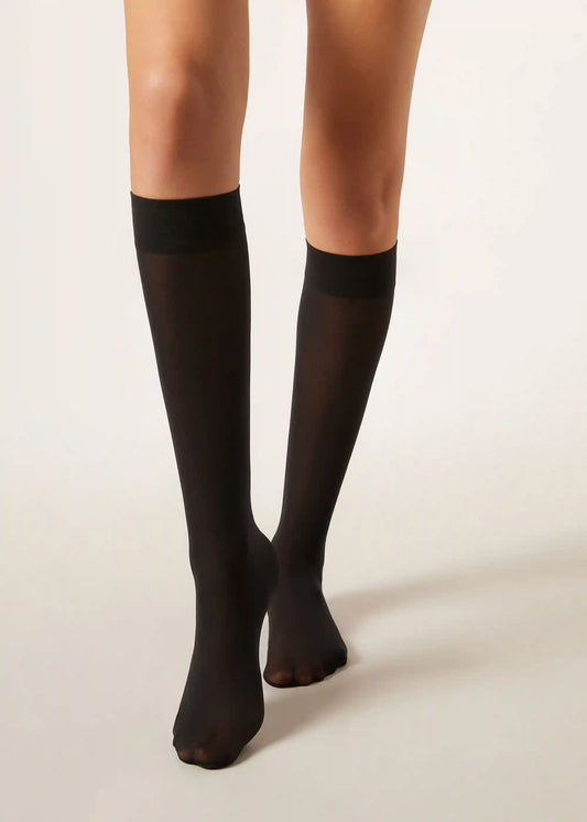 30 Denier Semi Opaque Microfiber Knee-Highs