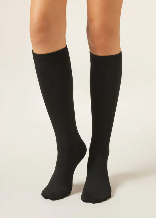 Ultra Opaque Thermal Knee-High Socks