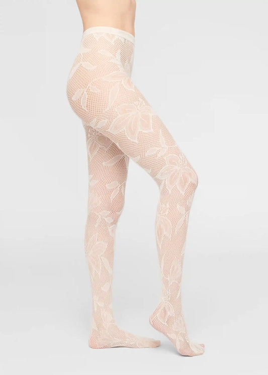 Macro Floral Lace Tights