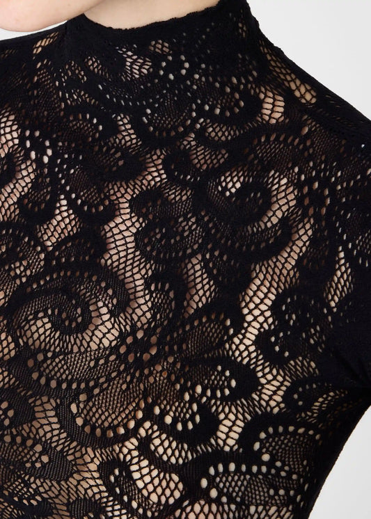 Pop Floral Mesh Top