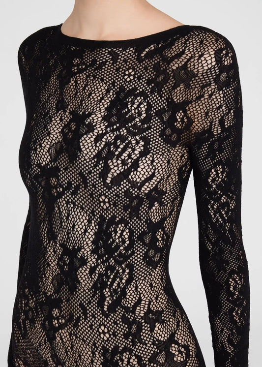 Floral Lace Full Body Tights