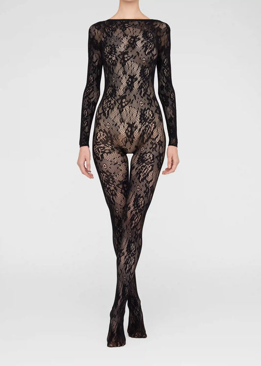 Floral Lace Full Body Tights