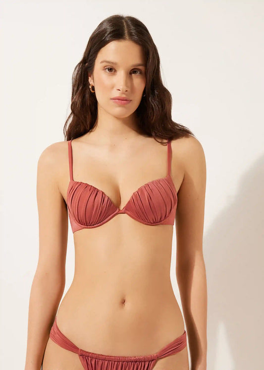 Push Up Swimsuit Shiny Satin