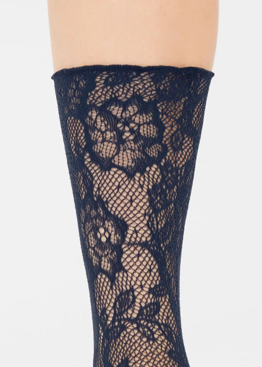 Elastic-Free Floral Short Socks