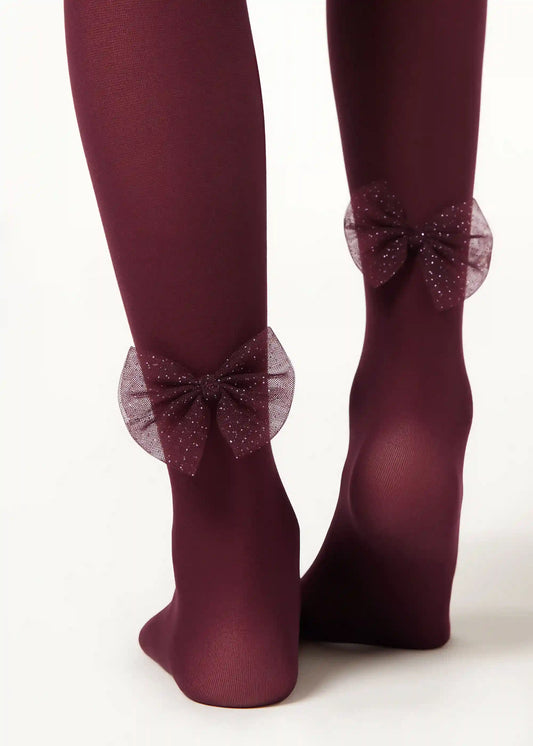Girls’ Tights with Bow