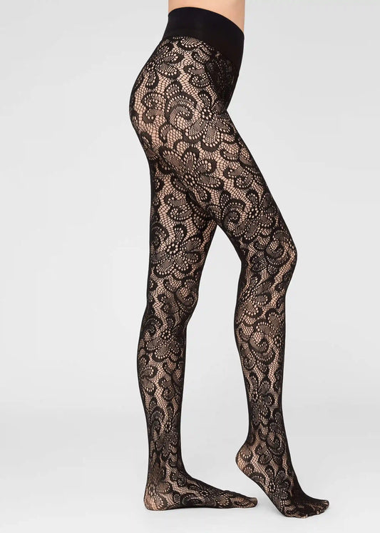 Pop Floral Fishnet Tights